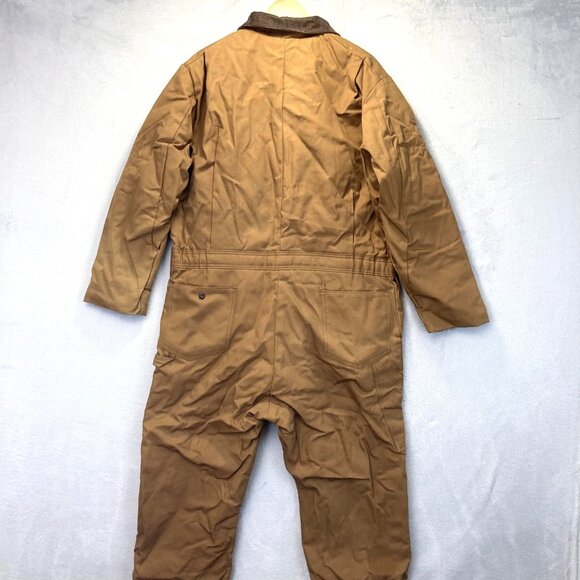 Vintage Key Imperial Canvas Duck Coveralls Mens XL Brown Insulated Quilted USA - Picture 2 of 16